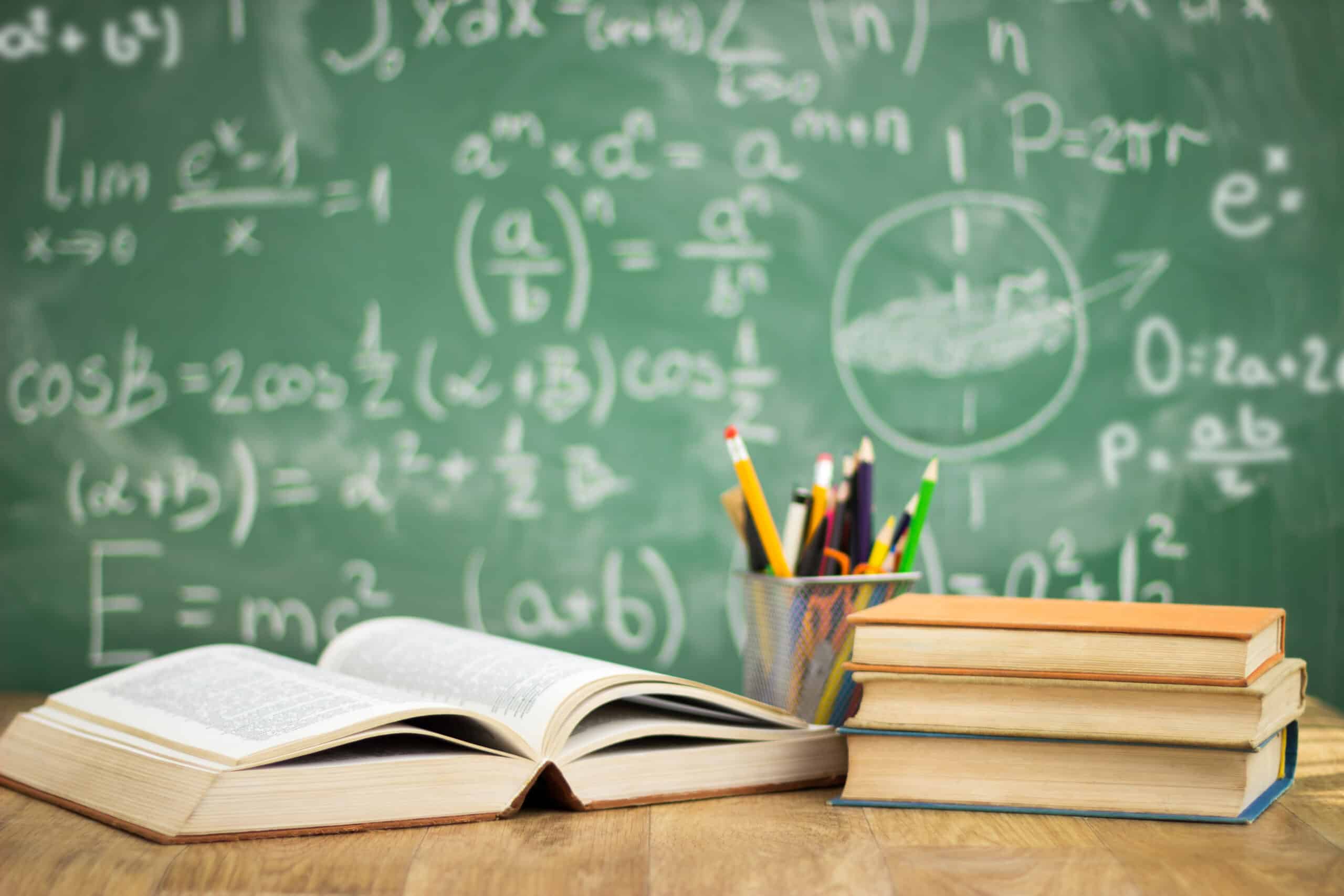 School,Books,On,Desk,,Education,Concept education